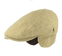 Breiter Berretto invernale da uomo con paraorecchie, con visiera flatcap, 100% lana con paraorecchie pieghevole, delicato sulla pelle e confortevole, 58