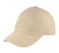 Breiter Cappellino da baseball in 100% lino, da uomo e da donna, farina d'avena, M