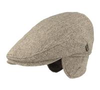 Breiter Cappello invernale da uomo con paraorecchie, berretto piatto con visiera, 100% lana con protezione auricolare ripiegabile, delicato sulla pelle e comodo, 56