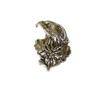 Breiter Spilla da Cappello a forma di Aquila con Stella Alpina 3,3 x 2,5 cm