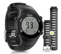 breivs. Orologio digitale da uomo sportivo e subacqueo, timer 99 intervalli, cronometro 10 giri e cinturino extra, facile da usare, con allarme e luce, Nero , Moderno, Sportivo, Sportivo