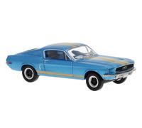 Brekina 19610 Ford Mustang GT 350 Fastback, Blu / Nero, 1968, H0, Nuovo 2026