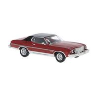 BREKINA 19732 Ford Gran Torino, Rosso/Nero, 1976, H0, Nuovo 2025