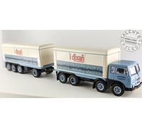BREKINA 58428 Fiat 690 Millepiedi con rimorchio "DIXAN" Renato Monza - 1:87