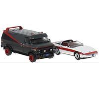 BREKINA 90501 Scala HO Set con furgone GMC Vandura e Corvette C4 1983
