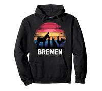 Brema Musica Urbana Tramonto Felpa con Cappuccio