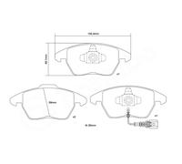 BREMBO 07.B314.52 Kit pastiglie freno per elevate prestazioni per AUDI,SEAT,SKOD