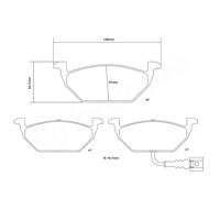 BREMBO 07.B314.53 Kit pastiglie freno per elevate prestazioni per AUDI,JETTA,MG
