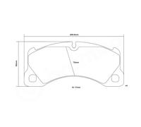 BREMBO 07.B314.67 Kit pastiglie freno per elevate prestazioni per PORSCHE,VW