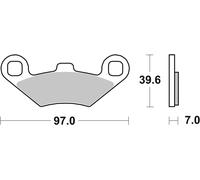 BREMBO 07PO02SD Kit pastiglie freno, Freno a disco