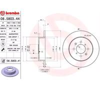 2 x BREMBO 08.5803.41 Disco freno per HONDA,MG