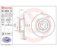BREMBO 08.6838.11 Discofreno LAND ROVER BRAND NEW