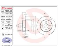 BREMBO 08.7626.11 Discofreno OPEL CHEVROLET BRAND NEW