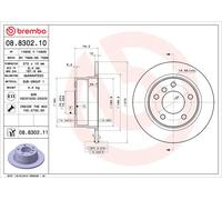 BREMBO 08.8302.11 Discofreno BMW BRAND NEW