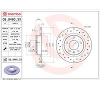 BREMBO 08.9460.3X Discofreno OPEL BRAND NEW