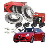 BREMBO 08.9460.4X Kit Dischi XTRA Forati + Pastiglie P23133 GIULIETTA Post