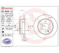 BREMBO 08.9509.11 Discofreno VW MERCEDES-BENZ BRAND NEW