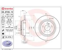 BREMBO 08.9729.11 Discofreno MERCEDES-BENZ BRAND NEW