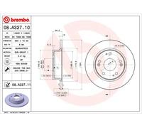 Disco freno BREMBO 08.A327.11 per HONDA ACCORD VII (CL, CN) 2.0 2003-2008