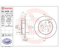 BREMBO 08.A429.11 Discofreno TOYOTA LEXUS BRAND NEW