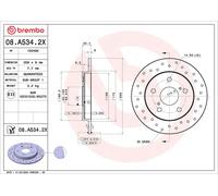 BREMBO 08.A534.2X Disco freno