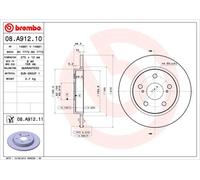 Brembo 08.A912.11 - Disco Freno con Verniciatura UV (Set di 2) - Posteriore