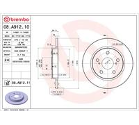 BREMBO 08.A912.11 Discofreno TOYOTA BRAND NEW