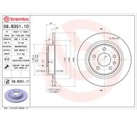 BREMBO 08.B351.11 Discofreno OPEL CHEVROLET VAUXHALL BRAND NEW