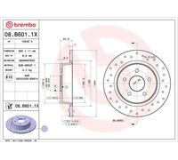 BREMBO 08.B601.1X Disco freno per FORD,FORD (CHANGAN)