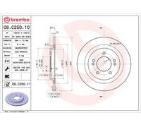 BREMBO 08.C250.11 Discofreno HYUNDAI KIA BRAND NEW