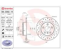 BREMBO 08.C352.1X Disco freno per BMW,BMW (BRILLIANCE),MINI