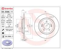 BREMBO 08.D086.11 Discofreno HYUNDAI BRAND NEW