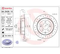 BREMBO 08.D429.1X Disco freno per HYUNDAI,HYUNDAI (BEIJING),KIA,KIA (DYK)
