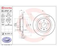 BREMBO 08.D757.21 Discofreno OPEL BRAND NEW