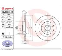 BREMBO 08.D883.11 Discofreno VOLVO LYNK & CO BRAND NEW