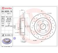 BREMBO 08.N233.1X Disco freno