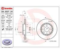 Brembo 09.5527.24 - Disco Freno (Set di 2) - Anteriore