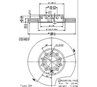 BREMBO 09.5745.21 Discofreno AUDI VW SEAT SKODA BRAND NEW