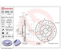 BREMBO 09.5802.2X Discofreno RENAULT NISSAN DACIA BRAND NEW