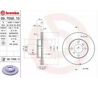 BREMBO 09.7056.11 Disco freno