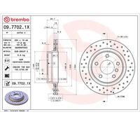 BREMBO 09.7702.1X Discofreno BMW BRAND NEW