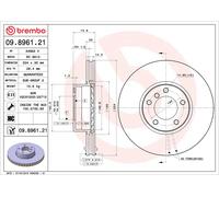 BREMBO 09.8961.21 Discofreno BMW BRAND NEW