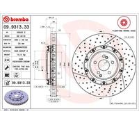 Disco freno BREMBO 9931333 anteriore, ventilato, fessura, altamente carbonizzato, 1 Pezzo