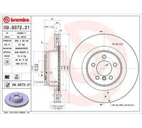 Brembo 09.9372.21 - Disco Freno con Verniciatura UV (Set di 1) - Anteriore