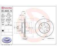 BREMBO 09.9503.10 Discofreno HYUNDAI KIA BRAND NEW