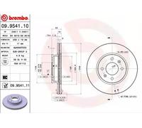 BREMBO 09.9541.11 Disco freno