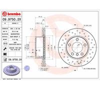 Disco freno BREMBO 09.9750.2X