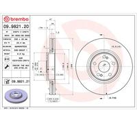 BREMBO 09.9821.21 Discofreno RENAULT BRAND NEW