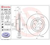 BREMBO 09.9825.21 Discofreno MERCEDES-BENZ BRAND NEW