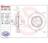 BREMBO 09.9997.20 Disco freno